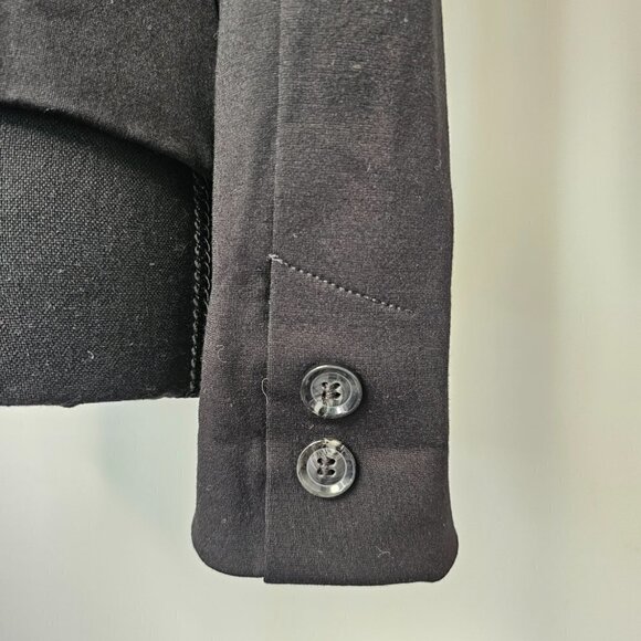 Women's Fitted Tuxedo Black Blazer, Le Chateau, XXS - Picture 6 of 16
